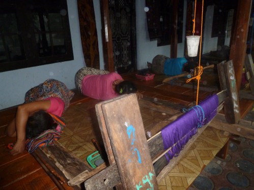 while the woman who weave the famous Lombok Ikat were have the very sensible midday nap.
