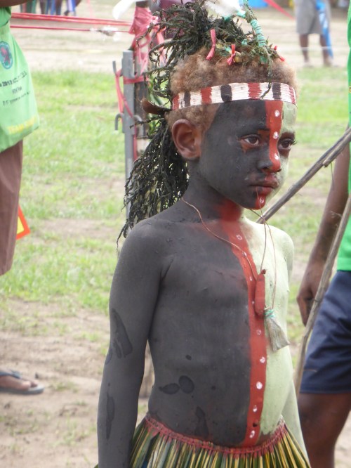 A few children got into the spirit