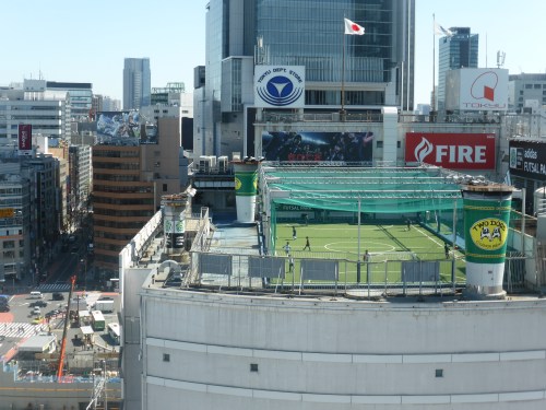 Rooftop soccer is the only way to get a fame in a packed urban centre