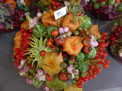 The splendid florist displays hint at the coming autumn.