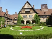 Cecielhof where the Potsdam Conference settled the Soviet/Allied division of Europe and of Berlin. The red star of plantings was said to be a Stalinist exercise.