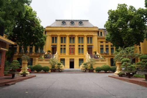 One of the grand French buildings, now a government guesthouse